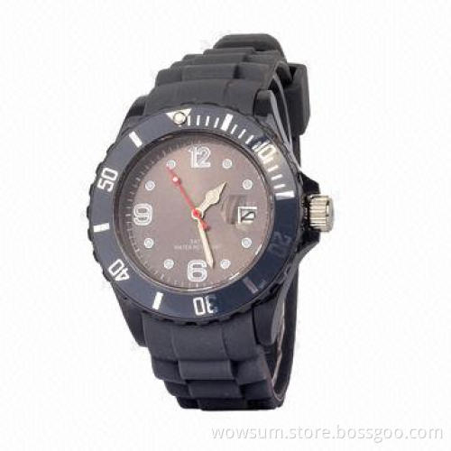 Promotional Silicone Analog Watch with Japan Movement and Water Proof